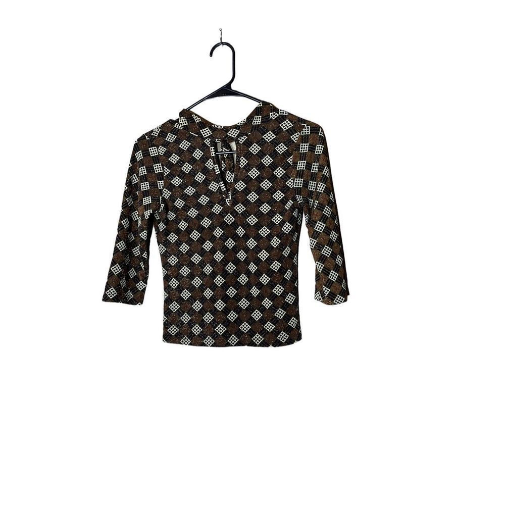 Vintage Y2K Topaz 3/4 Sleeve Top‎